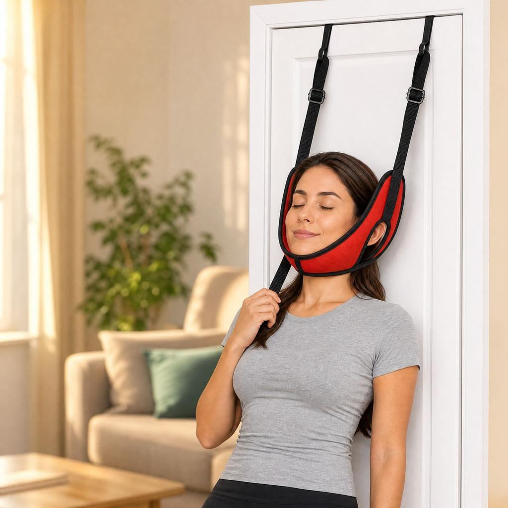 Neck Stretcher with Fixed Strap, Hanging Neck Support for Home Use