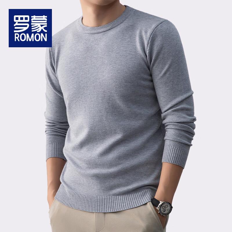 ROMON Men's Thickened Warm Knit Pullover Sweater