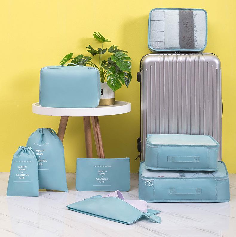 Travel Organizer Bag Set: 8-Piece Portable Suitcase Storage & Clothes Pouches - Large Capacity, Classified Organizers