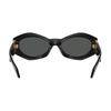 Versace Logo Injection Irregular Sunglasses Women's Black 17384505 0VE4466U GB1 87 black-Black 54