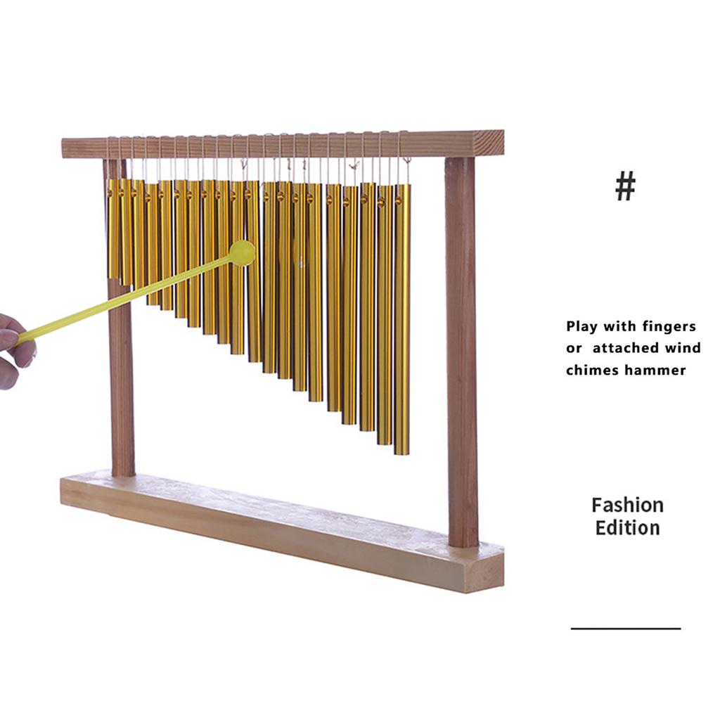 Wind Chimes 20‑Tone Wind Chimes 20‑Tone Wind Chimes Table Single‑Row Percussion Instrument Children's Musical + Hammer