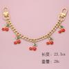 Fashion Temperament Glass Stone Red Cherry Chain Jewelry Bag Hanging Jewelry Bag Charm Bag Accessories
