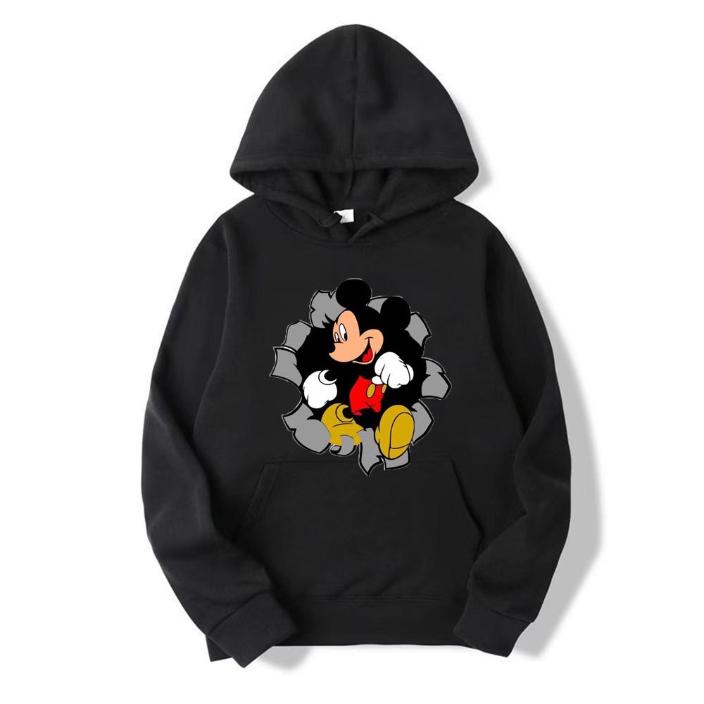 New Disney Mickey Mouse Couple American style Cute Pink Hoodie in the Autumn and Winter for Men's and Women's Couple's Clothing