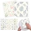 6PCS Cleaning Dishcloths Reusable Kitchen Dish Towels Flowers Leaves Pattern Dishcloth Absorbent Lint Free Cloth Washable Duster Rags Tea Towels