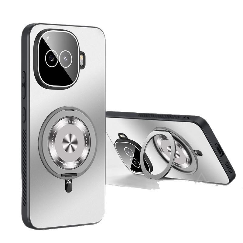 iQOO Z11 Turbo Phone Case - Rotating Magnetic Stand, Ultra-Thin Frosted, Full Coverage, Anti-Drop Protective Cover.