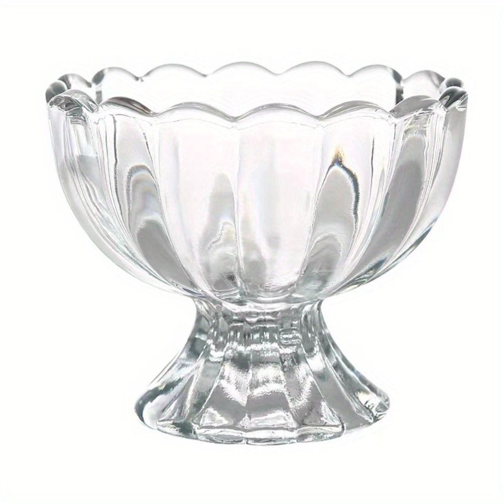 

Стеклянный десертный стакан Кубок Бокал Миска для мороженого Не содержит свинца Салат Transparent