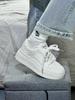 Thick-soled heightening little white shoes women's autumn 2025 new muffin student board shoes ins trendy versatile sports and leisure shoes