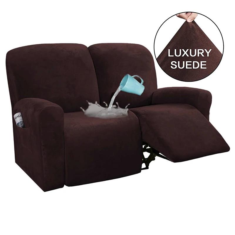 1 2 3 Seater Water Repellent Recliner Sofa Cover Elastic Spandex Relax  Chair Cover for Living Room Armchair Sofa Covers