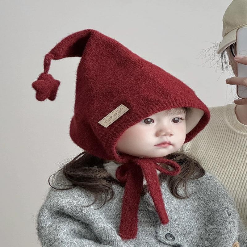 Windproof Soft Warm Hat Ear Protection With Star Warmer Beanie Cap Lace Up Design Outdoor Thick Ear Protection Bonnet Children