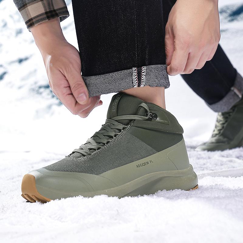 Fashion 2025 New Arrival Male Basic Boots Breathable Mens Outdoor Sneakers Leather Men's Hiking Boots Stylish Men Casual Low Top Shoes