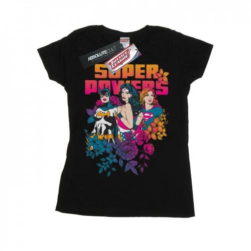 

DC Comics Womens/Ladies Super Powers Neon Floral Cotton T-Shirt білий