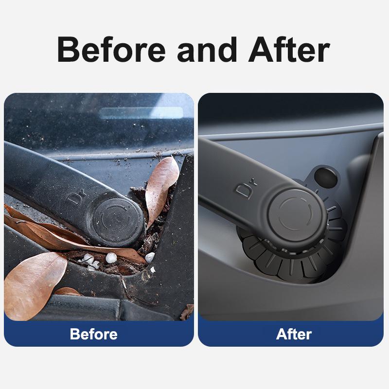 AIHQR1 2pcs Car Wiper Hole Protective Covers Windshield Wiper For Porsche 911 928 Cayenne Panamera Macan Boxster Carrera-GT Sticker