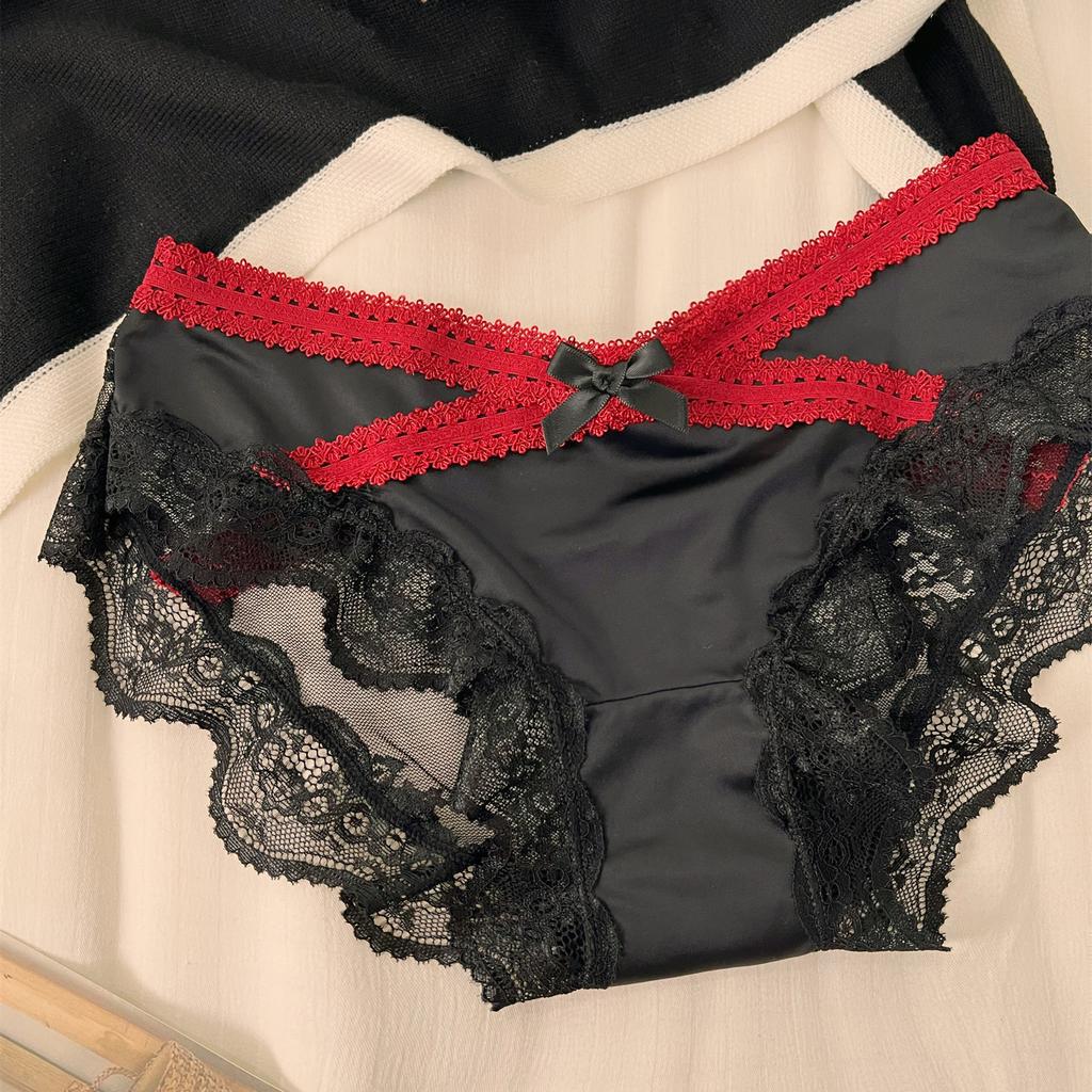Girls Spring and Summer Thin New Sexy Lace Bow Triangle Underwear Einson
