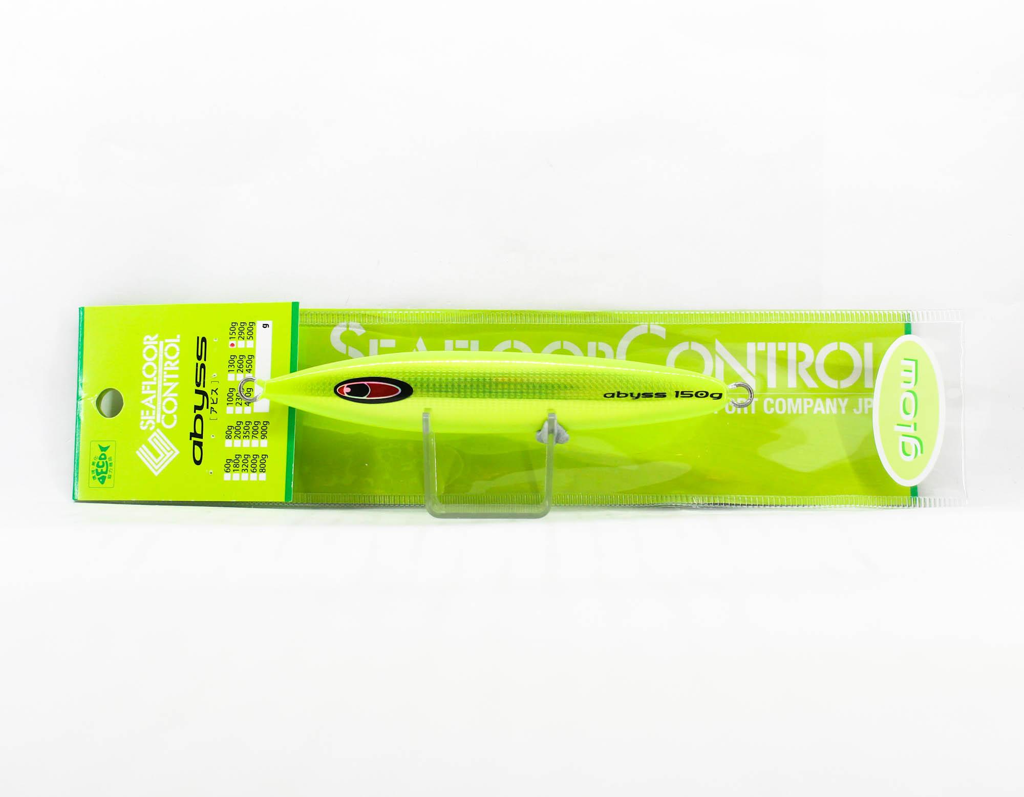 Seafloor Control Metal Jig Abyss 150 grams Chart Yellow Zebra Glow GR (8471)