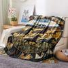 Horse Print Flannel Blanket, High Quality Comfortable for All Seasons, Home Decor, Warmth and Comfort, Perfect for Christmas Gifts