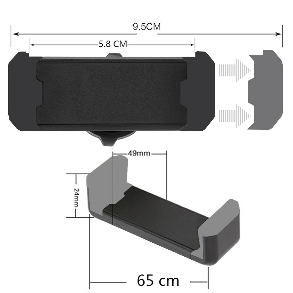 Universal Car Phone Holder Air Vent Holder Double Mount Clips 360 Rotation GPS Holder Stand Cradle for Samsung Iphone Lg Xiaomi