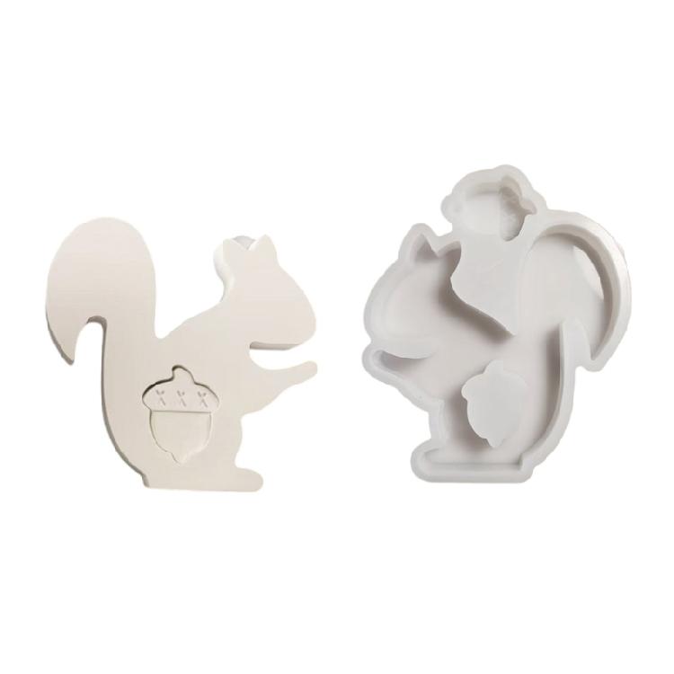 Stunning Squirrel Decors Silicone Mold Flexible Silicone Mold For Custom Squirrel Pinecone Decors In Various Settings 1