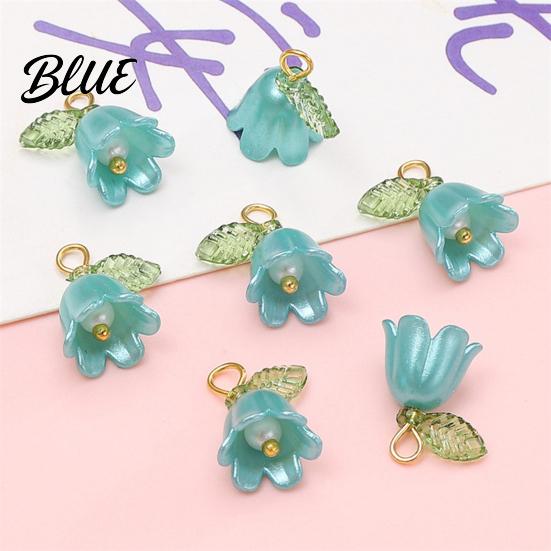 Three-dimensional Flower Charm 10Pcs DIY Pendant Three-Dimensional Simulation Texture Resin