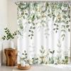 Rideau de douche Eucalyptus Vert Sauge Floral Aquarelle Cottagecore Imperméable pour Décor de Salle de Bain avec Crochets