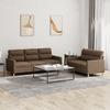Vidaxl 2-Piece Lounge Set, Fabric Upholstered, Brown