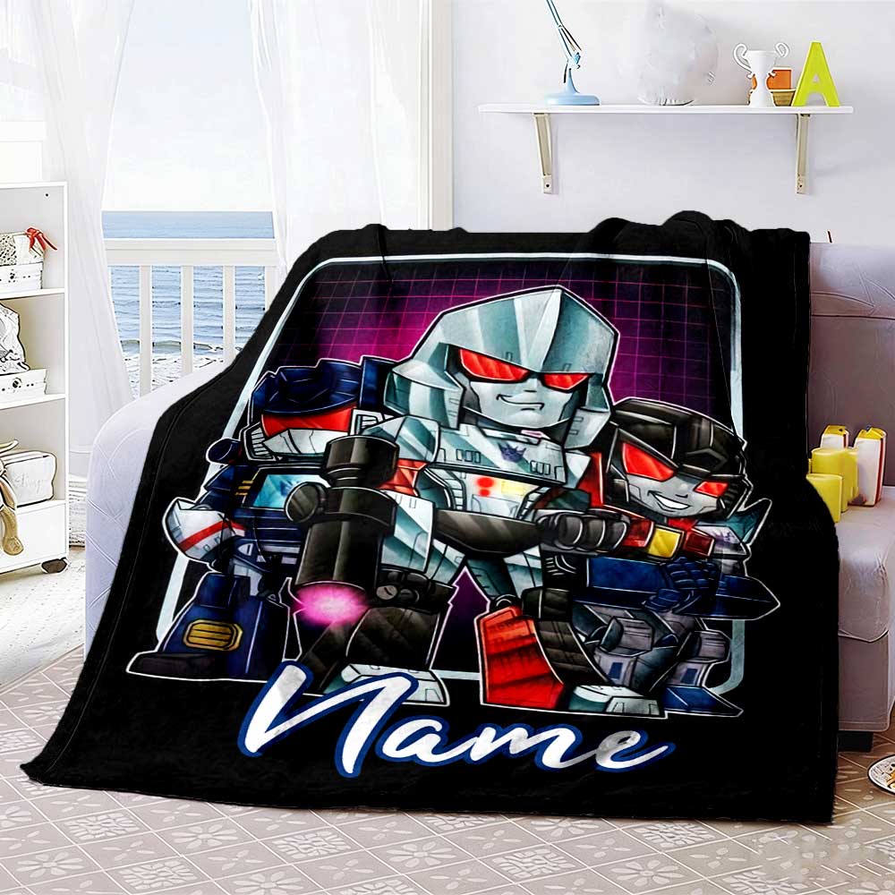 Love Transformers (20) Customize Your Name Blanket Cozy Personalized Blanket Soft & Cozy Great for Home Decor Chair Picnics Living Room
