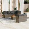 VidaXL Garden Lounge Set 8 Pcs with Grey Cushions Wicker 3223519