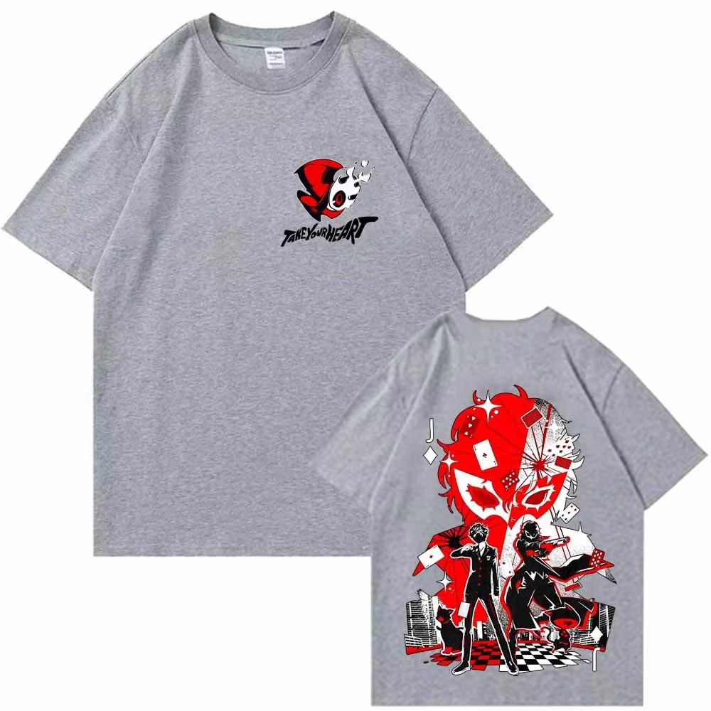 Vintage Persona 5 Goroakechi Tshirt Unisexs And Unisexs Harajuku Short Sleeve Oneck Casual Shirt Highquality Streetwear