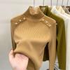 Autumn and Winter Cashmere Sweater Women's Turtleneck Long Sleeved Knit Pullover Slim Cashmere Sweater