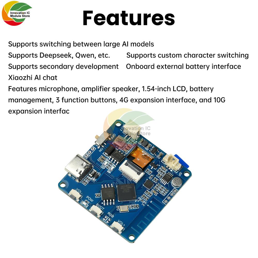 ESP32-AI WIFI Voice Chat Module Intelligent Voice Assistant Supports Ai/Deepseek/Qwen Model Type C Interface Development Board