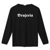 BRUJERIA T-SHIRT Nuova Grafia Gotica Disponibile in Tutte le Taglie S M L XL XXL Colori Nero Bianco vintage Lavato Casual streetwear