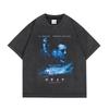 Men's HEAT Movie Graphic T-Shirt Black Movie Theme Shirt Pure Cotton Breathable Unisex Streetwear Oversized Shorr Sleeves Tee