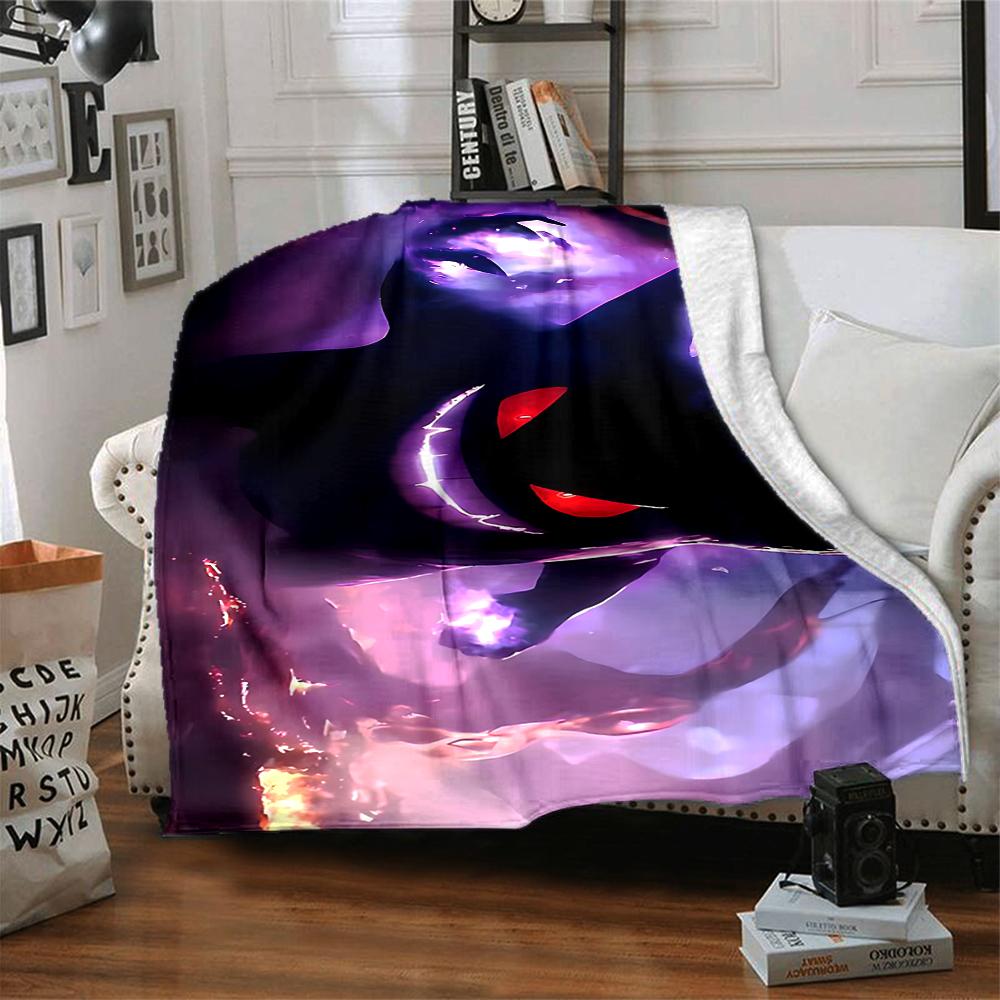 1Pc Ethereal Shadow Beast Flannel Blanket, Soft And Comfortable, Casual Warm, Camping Travel, Christmas, Halloween Xmas Gift S17