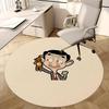 Mr. Bean Chair Mat - Round Carpet for Home Decor, Office Use, Living Room