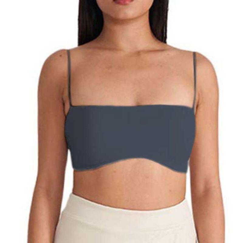 

Fashion Curved Yoga Clothes Sports Bra Female Sexy Running Base Dance Workout Underwear Push-up Beauty Back Vest Gray Blue(Quality Edition) M