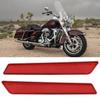 Pair of Saddlebag Reflector   Cover   Warning Large Size Fit for   FLT FLHT 2014-2017