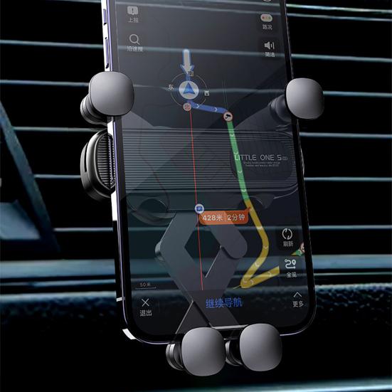 Yousheng Stable Car Phone Holder Universal Anti-slip Shockproof Anti-fall Damping Gravity Design Car Mount for Motorbike