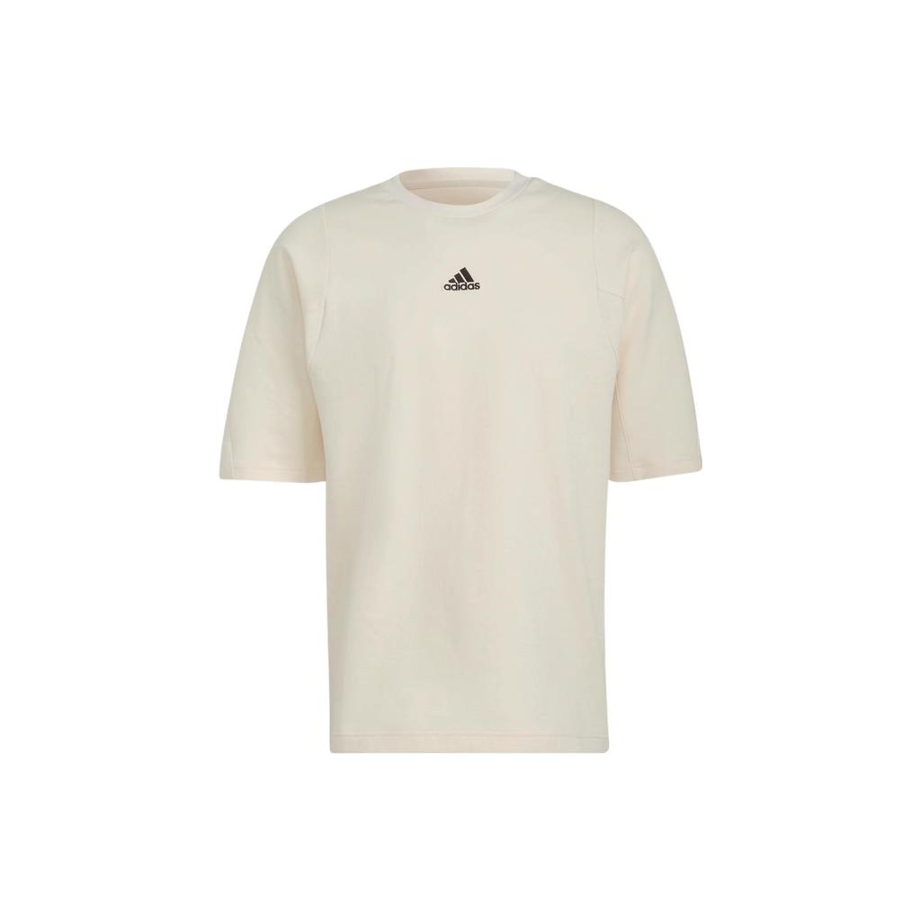 Adidas Solid Color Logo Sport Short Sleeve T-Shirt Men Tops Yellow White HB0476