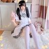 Black and White Maid Dress Short Sleeve Cute Soft Girl Dress Sexy Cat Woman Uniform Suit