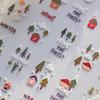 Snowman Tree House Cedar White Pine Forest Warm Winter Cloud Self Adhesive Nail Art Stickers Snowflake Star Snow Manicure Decals