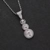 Snowman Zircon Pendant: Hip Hop Jewelry & Rap Accessory