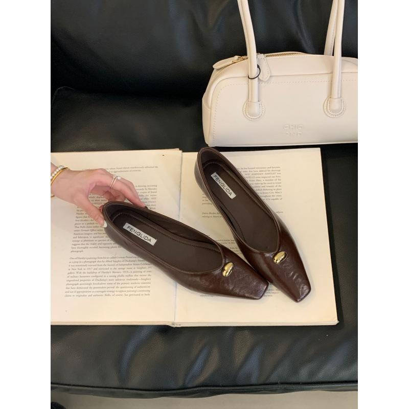 

French single shoes Xiaoxiangfeng single shoes women s 2025 spring and autumn new inner height-increasing temperament flat shoes soft-soled shoes Do 39