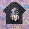 Harajuku Japanisch Y2K Spice Girls Anime Bedrucktes Gewaschenes Altes Kurzarm-T-Shirt Herren- Und Damen-Retro Guochao Marke T-Shirt
