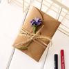 Handmade Kraft Paper Dried Flower Greeting Card - Holiday Wishes for Customers