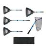 Portables Fishing Landing Net Hexagonal Meshes Adjustable Length Storage Bag for Shores Boats Angling