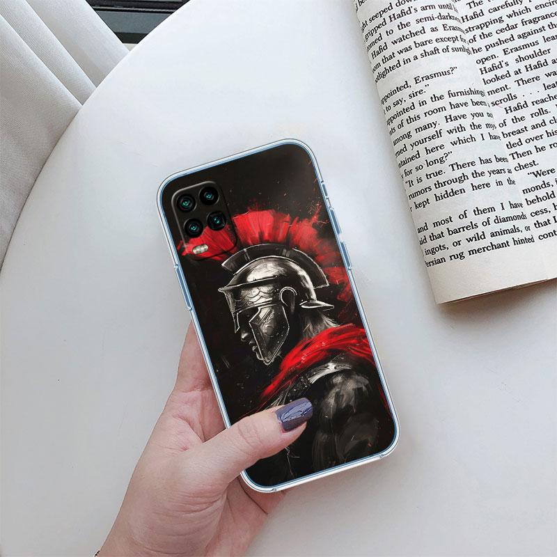 Spartan Warrior Transparent Phone Case for LG K22 K30 K40 K40S K41 K42 K50 K50S K51 K51S K52 K61 K62 K71 K92 Q61