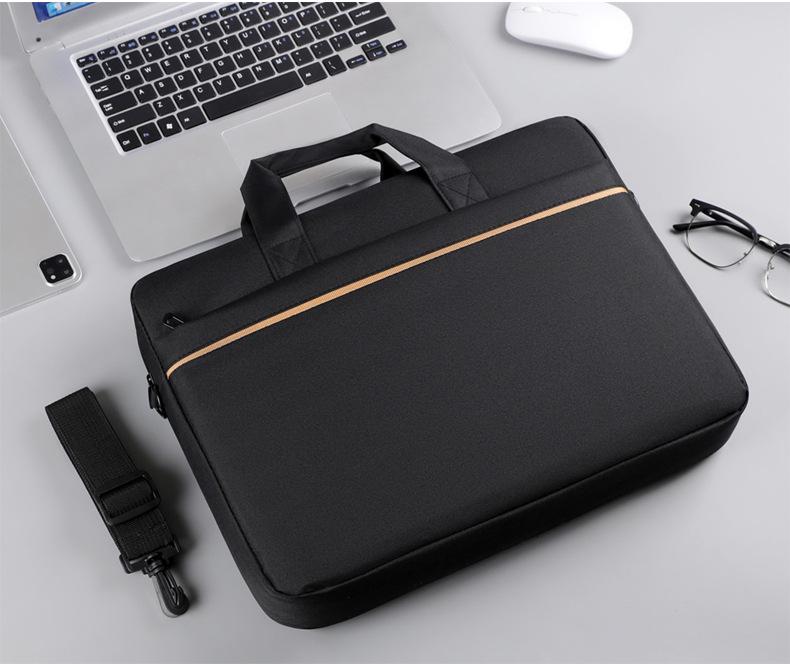 Men's 15-16 Inch Laptop Shoulder Bag - Large Capacity Business Briefcase with Custom Logo Print