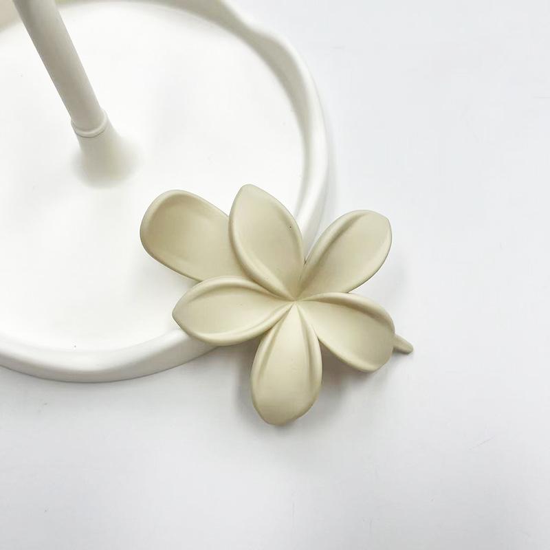 Pinces à Cheveux en Plastique Givré Forme Fleur Mode Filles Pince Crabe Bec de Canard Mignon Accessoires de Tête Barrette Antidérapante Épingles à Cheveux Cheveux Acc