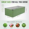 6x3x2ft Galvanized Raised Garden Bed Kit Metal Planter Box Outdoor for Vegetables Fruits Herbs Flowers Olive Green