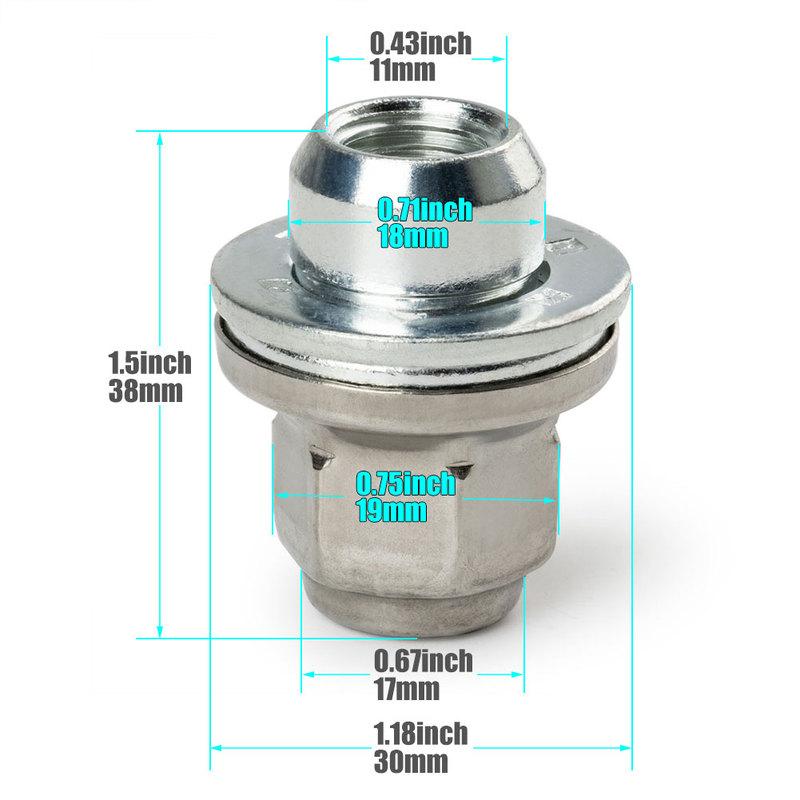 5PCS Wheel Lug Nuts Chrome 12X1.5 For Jaguar F-Type S-Type X-Type XJ XJR XE XF XJ220 1991- Auto Part C2C35294010 C2C35294