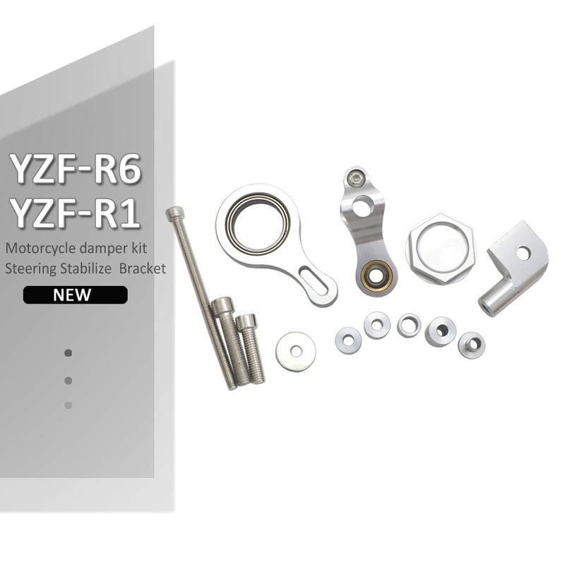 New Motorcycle Steering Damper Bracket Stabilizer Linear Mount Support Kit For YAMAHA YZF R1 YZFR1 2002-2017 2016 2015 2014 2013